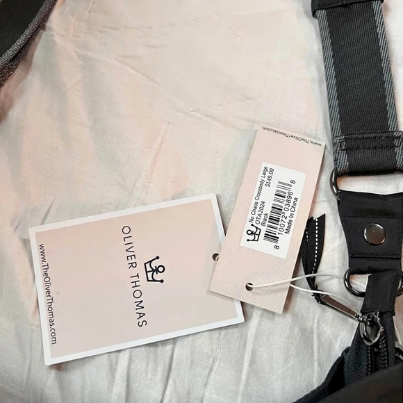 New Oliver Thomas Large Black Crossbody Bag - Picture 3 of 5